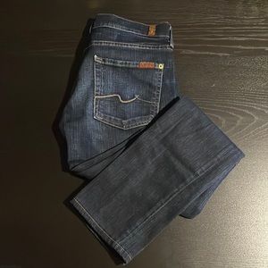 7 For All Man Kind Roxanne Dark Blue Jeans Size 28